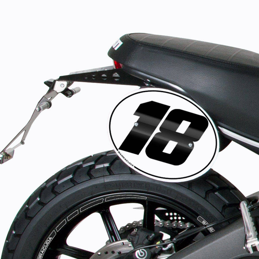 BOCZNE TABLICE Z POLAMI NUMEROWYMI DO DUCATI SCRAMBLER 14-20